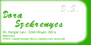 dora szekrenyes business card